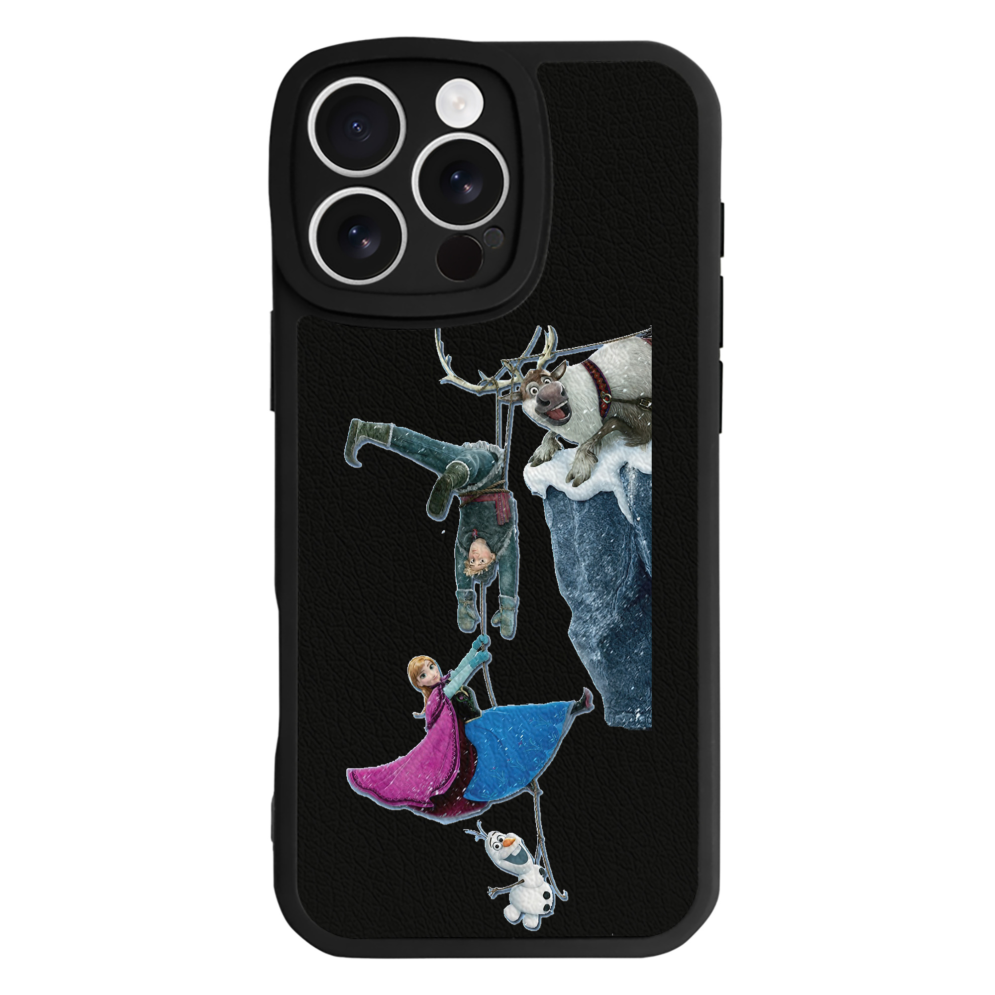 （画像用） アナと雪の女王 アンナ エルサ Frozen Anna Elsa 【iPhone 16シリーズ対応】シリコンスマホケース（レザー調） 材質：シリコン